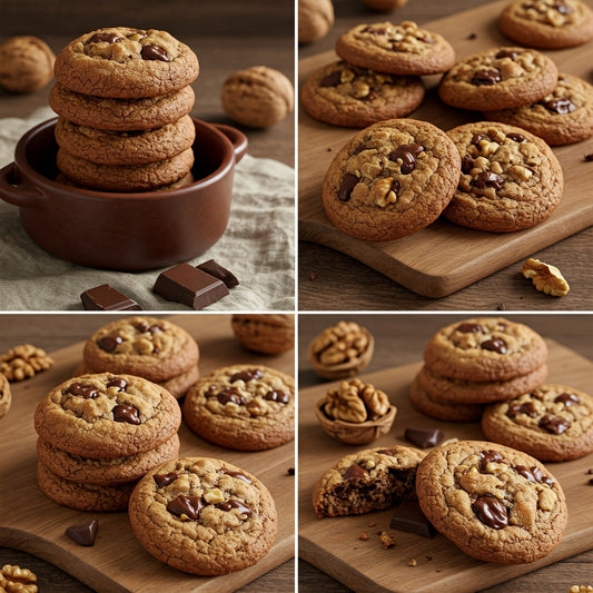 Mini Walnut and Chocolate Chunk Cookies