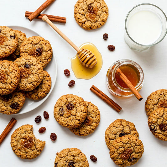 The Magic of Oatmeal Cookies with Honey, Cinnamon & Raisins